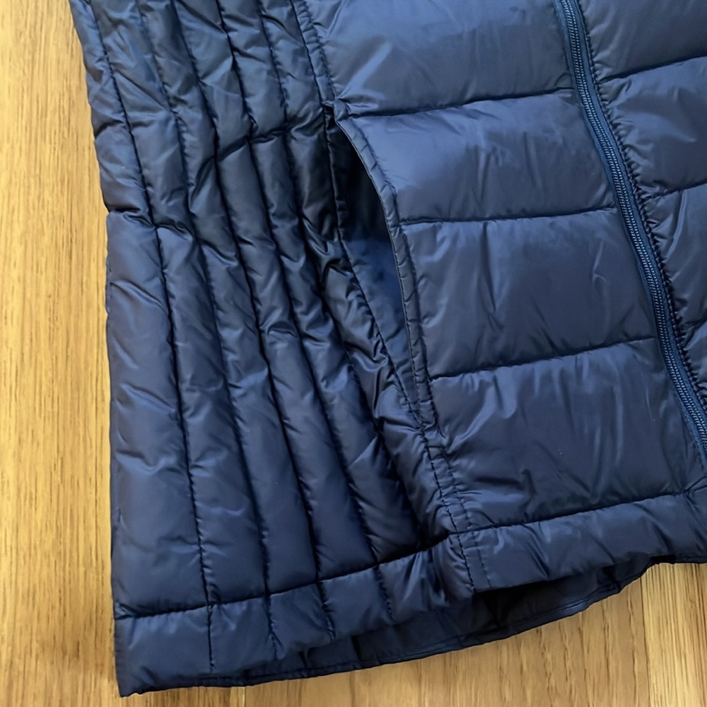 Women's Blue Down Vest - Picture 2 of 5